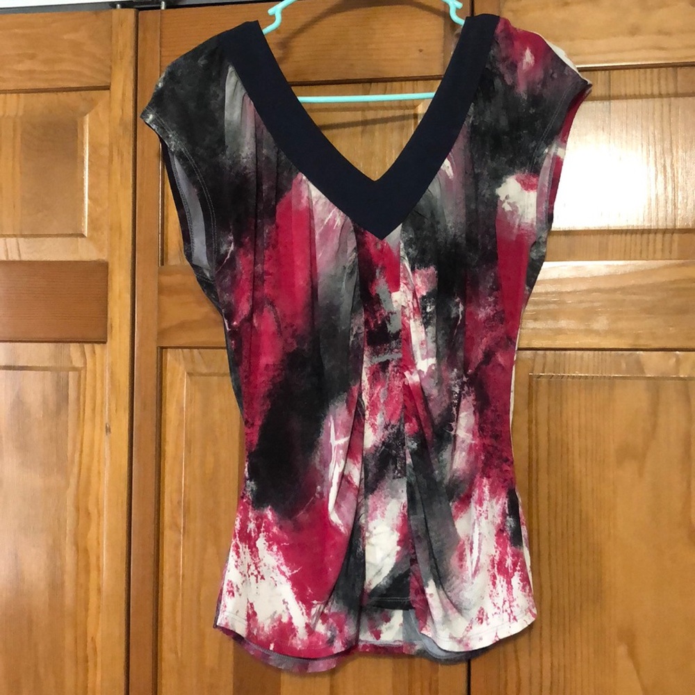 Pink and gray shirt!